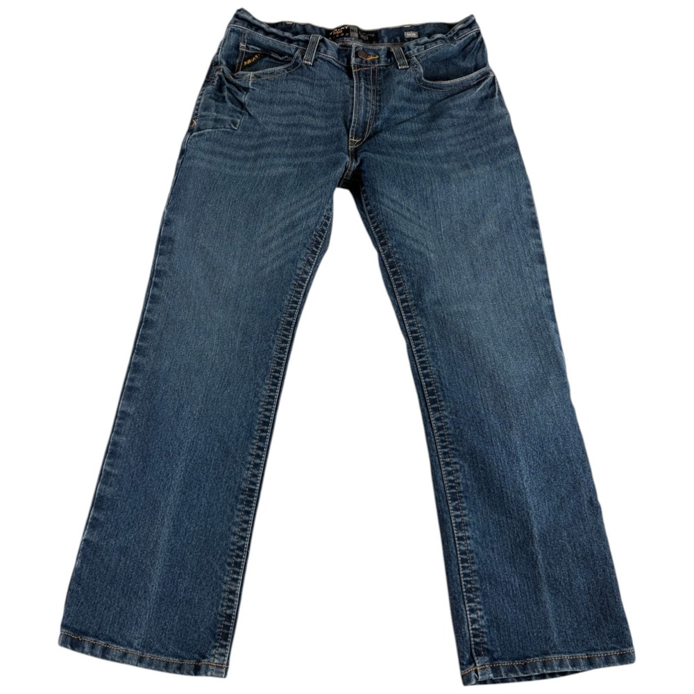 Ariat M4 Raber Relaxed Bootcut Jeans Mens 34x30 (33x29) Blue Denim Medium Wash